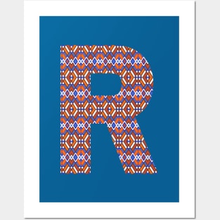 Monogram Letter R- geometric pattern Posters and Art